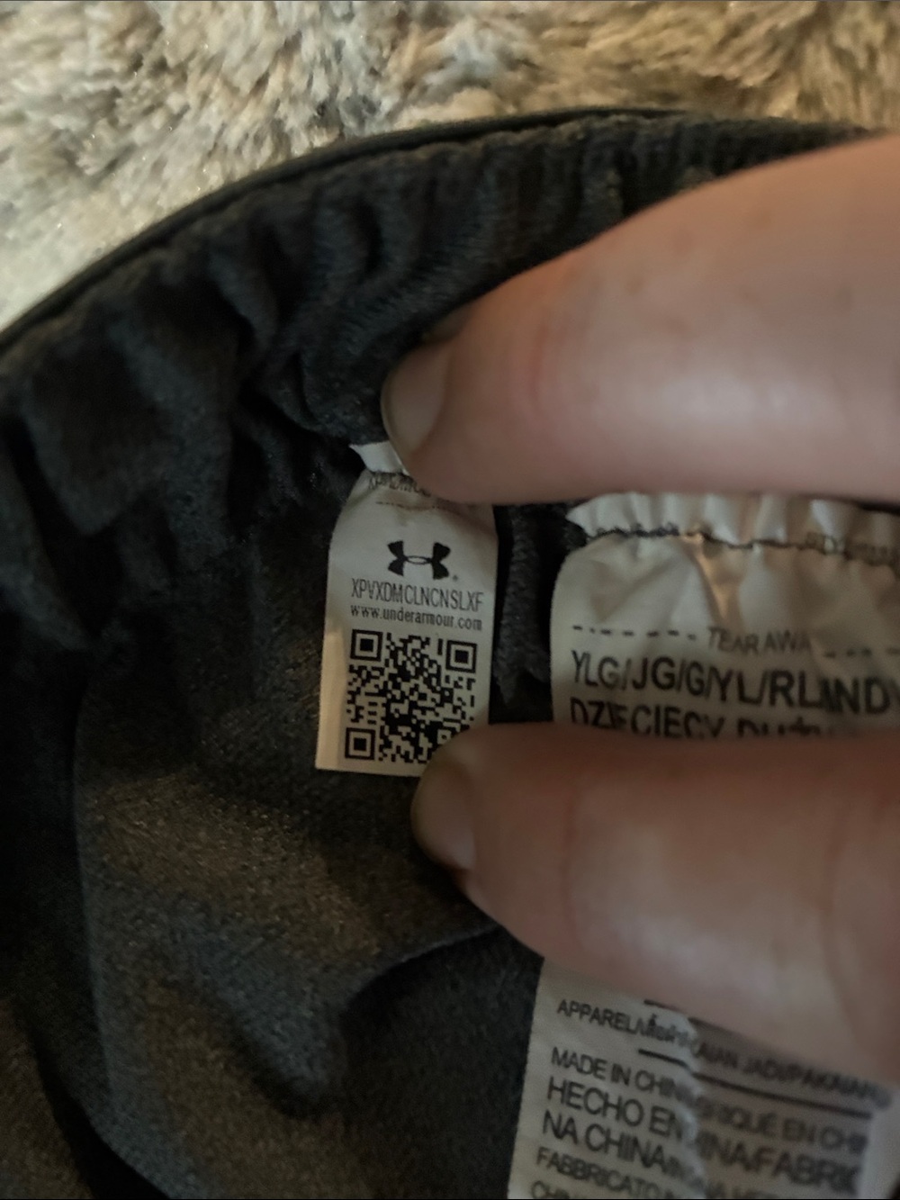 Under Armour Women's Dark Gray Athletic Shorts with Logo Waistband - Picture 4 of 11